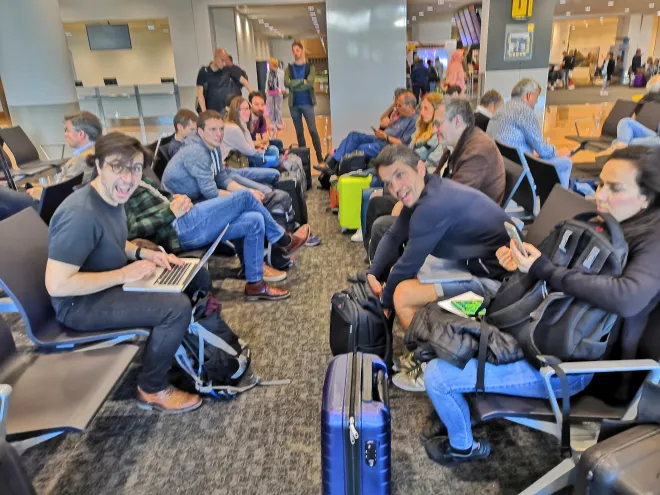 At the airport